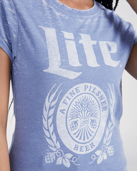 Vintage Blue $|& Recycled Karma Miller Lite Graphic Tee - SOF Detail