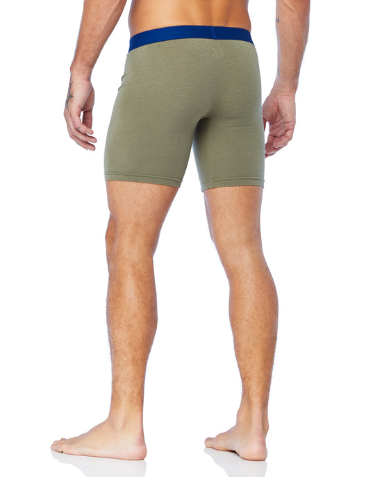Olive $|& Wood Underwear 6" Biker Brief With Fly - SOF Back