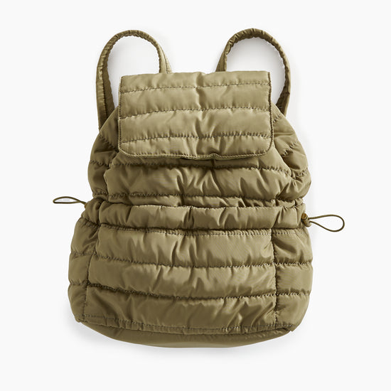Olive $|& Street Level Puffy Quilted Backpack - Hanger Front