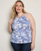 Plus Size Floral Halter Tank