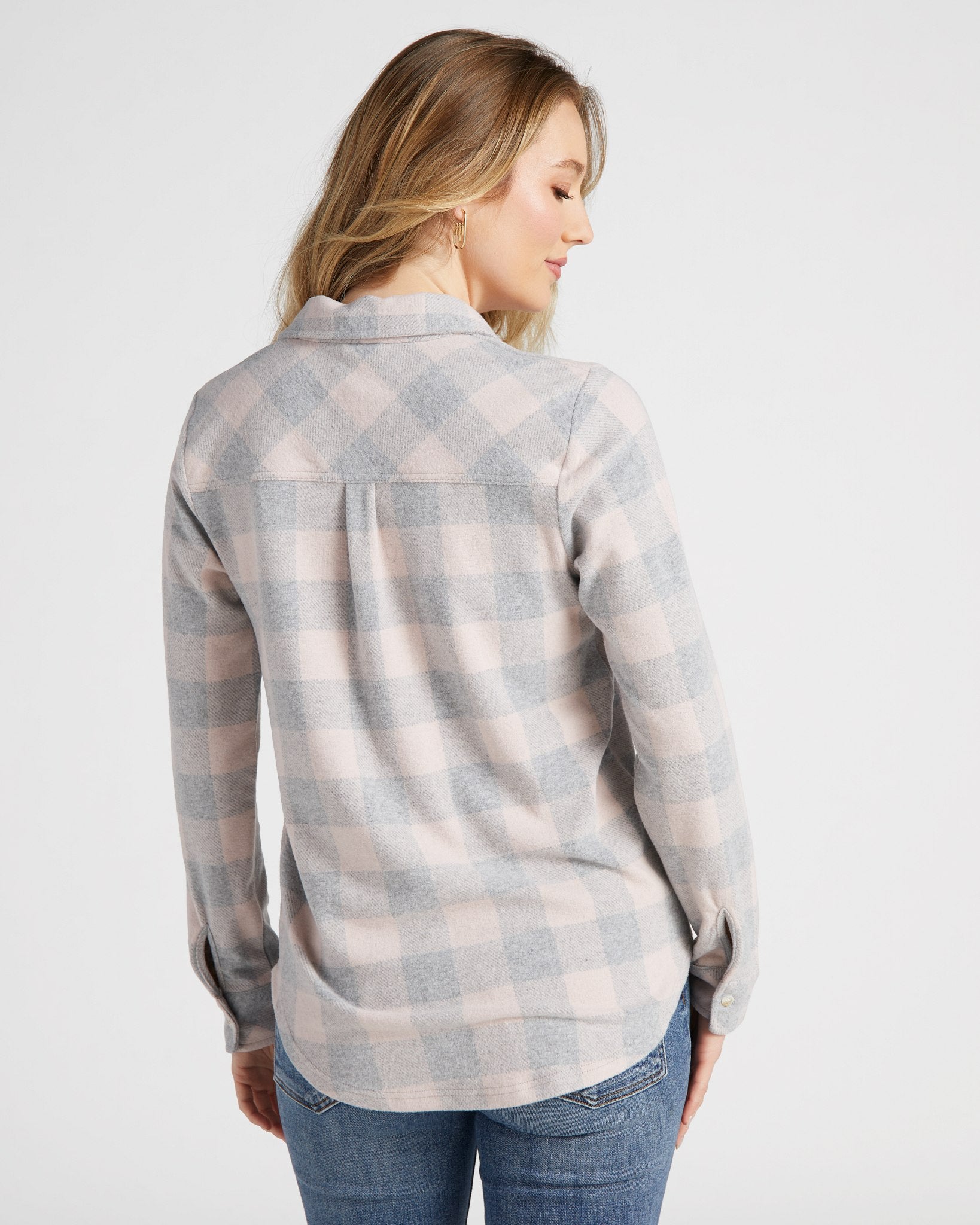 Pink Grey Buffalo $|& Thread & Supply Lewis Plaid Shirt - SOF Back