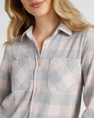 Pink Grey Buffalo $|& Thread & Supply Lewis Plaid Shirt - SOF Detail