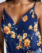 Navy/Orange $|& West Kei Floral Knit Cami - SOF Detail