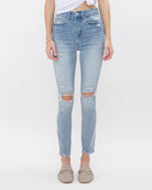 Sagarejo $|& Mica Denim High Rise Skinny Jeans - VOF Front