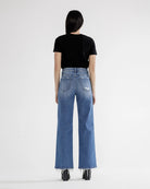 Devaux $|& Mica Denim Super High Rise Wide Leg Jeans - VOF Back