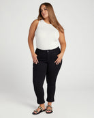 Black $|& Democracy Absolution Ankle Skimmer Jeans - SOF Full Front