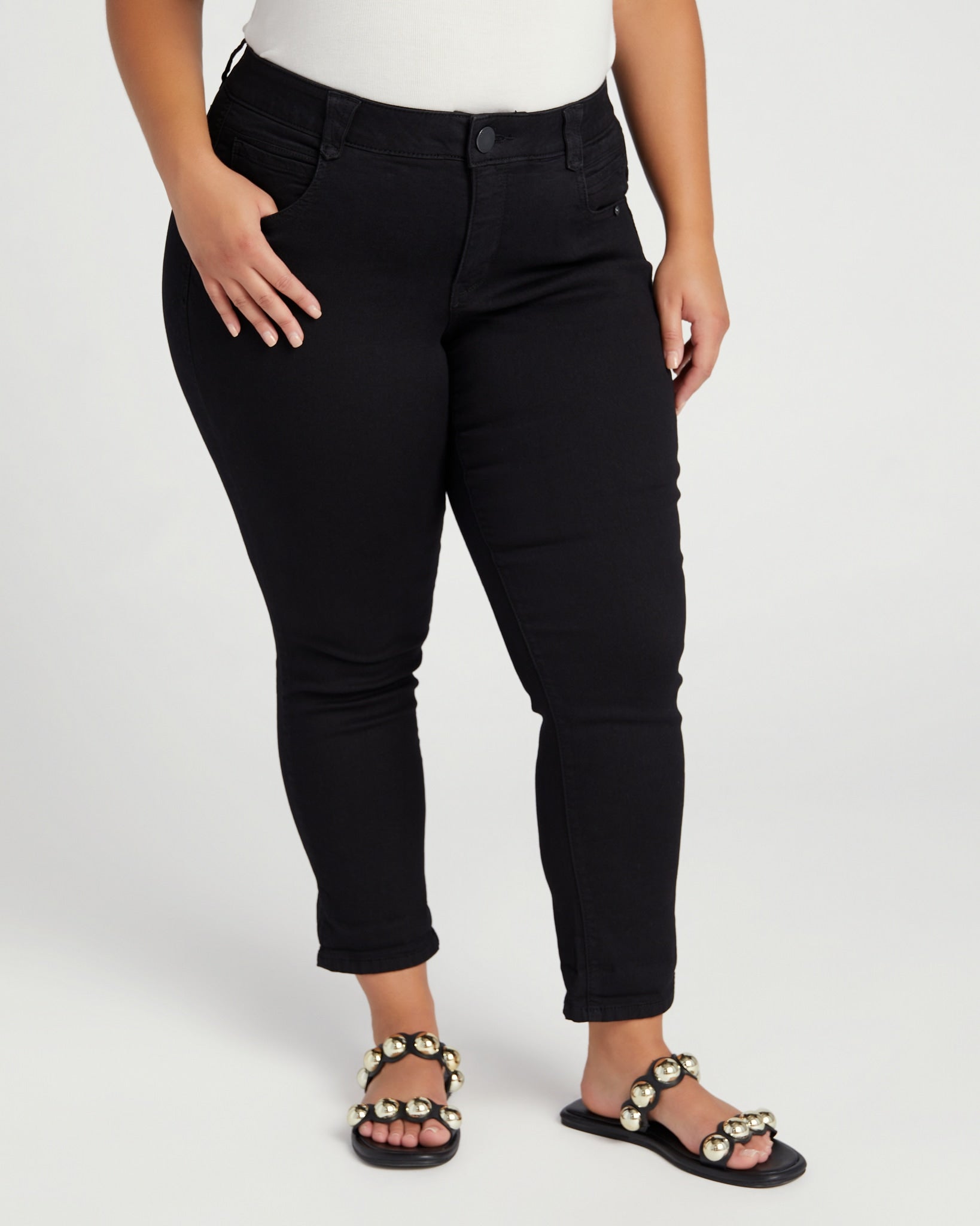 Black $|& Democracy Absolution Ankle Skimmer Jeans - SOF Front
