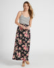 Floral and Stripe Maxi Dress
