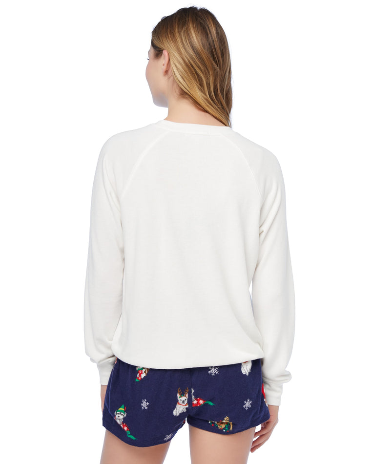 Ivory $|& PJ Salvage Happy Pawlidays Top - SOF Back