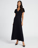 Solid Short Sleeve Maxi Dress