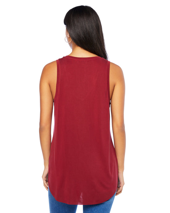 Rhubarb $|& Another Love Esther V-Neck Tank - SOF Back