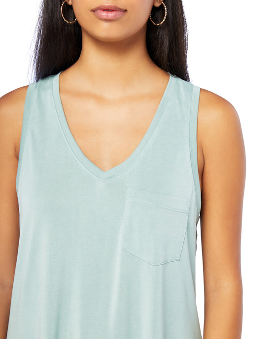Dried Sage $|& Another Love Esther V-Neck Tank - SOF Detail
