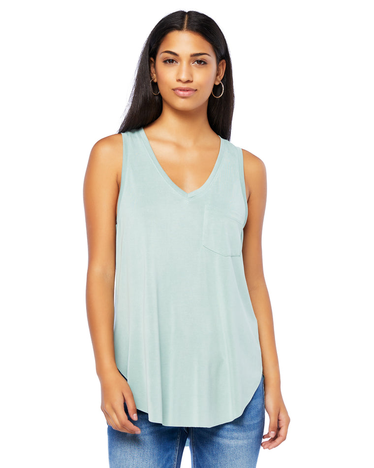 Dried Sage $|& Another Love Esther V-Neck Tank - SOF Front
