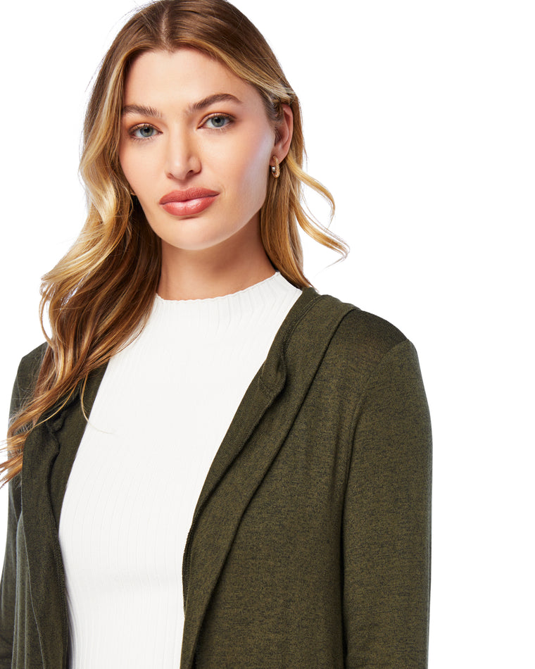Olive $|& W. by Wantable Intermingle Hooded Cardigan - SOF Detail