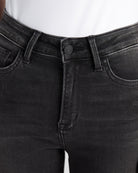 Black $|& Flying Monkey Jeans Super Soft Mid Rise Skinny Jeans - SOF Detail