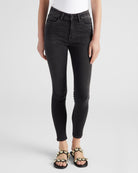 Black $|& Flying Monkey Jeans Super Soft Mid Rise Skinny Jeans - SOF Front