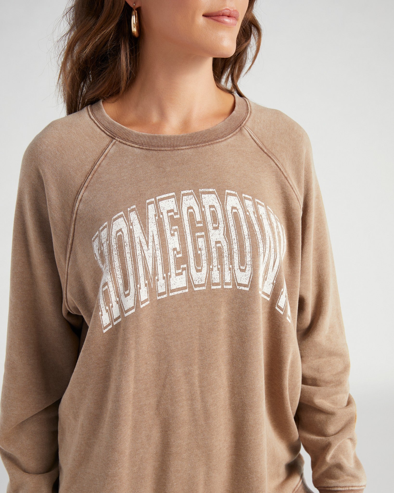 Thread & Supply Homegrown Graphic Sweatshirt for Women in Brown