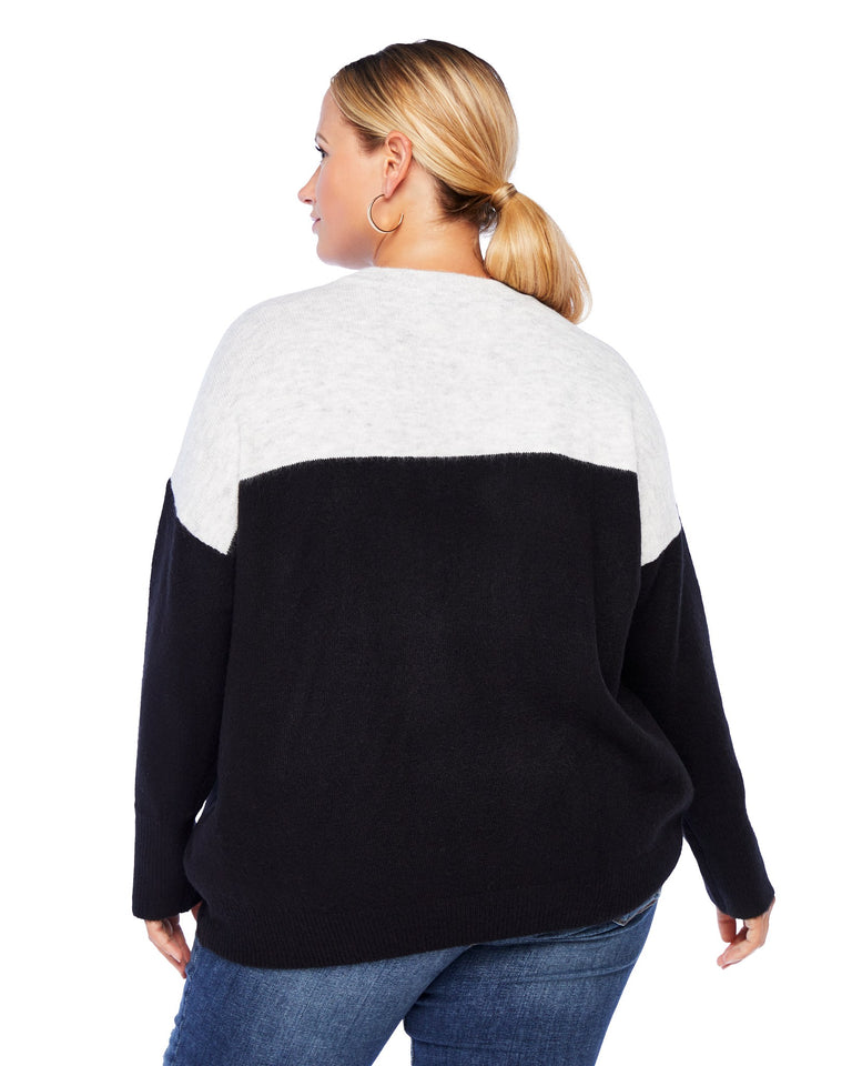 Drop Shoulder Colorblock Cozy Sweater