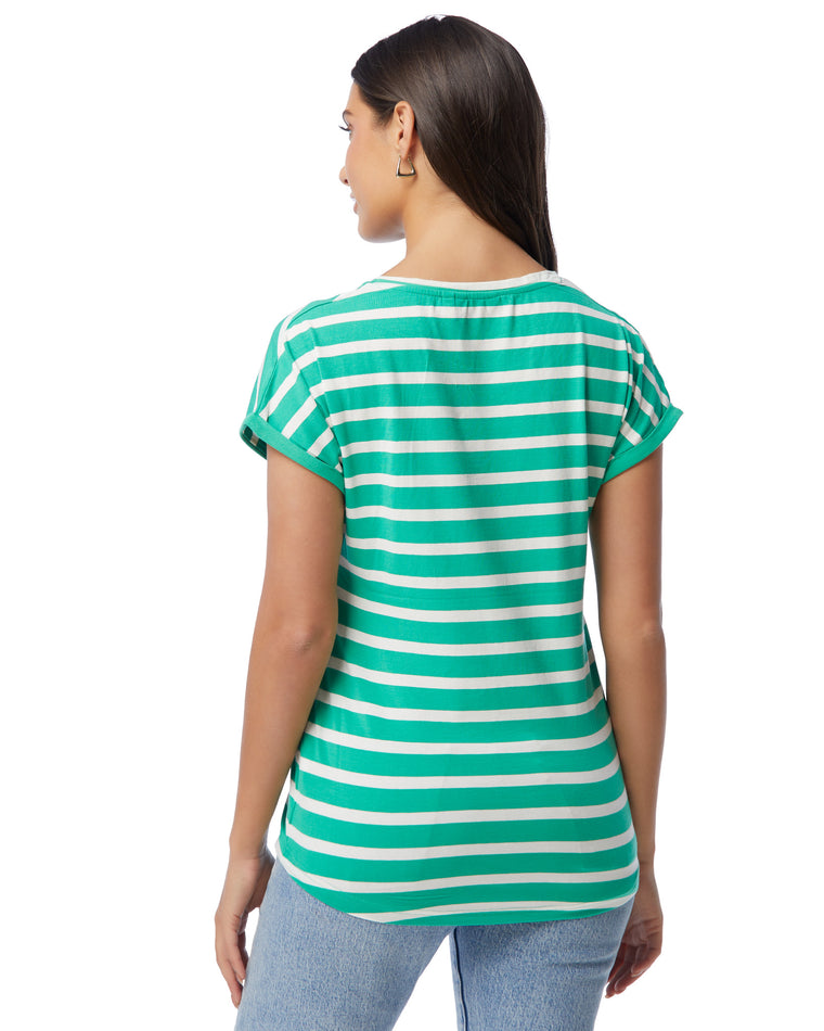 Ming Green $|& b.young Pamila Stripe Jersey T-Shirt - SOF Back