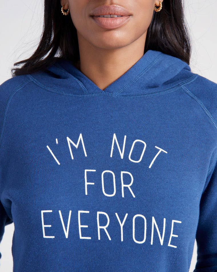 Navy $|& 78&Sunny I'm Not For Everyone Graphic Hoodie - SOF Detail