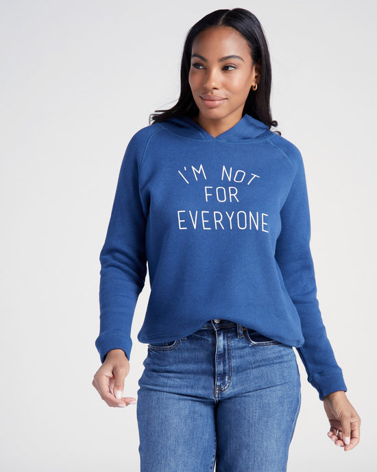 Navy $|& 78&Sunny I'm Not For Everyone Graphic Hoodie - SOF Front