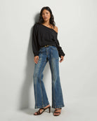 Black $|& SEAS Brooksville One Shoulder Sweatshirt - UGC On Fig