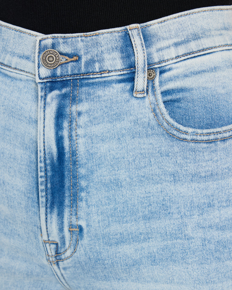 Light Wash $|& Hidden The Logan Wide Leg Dad Jeans - SOF Full Front
