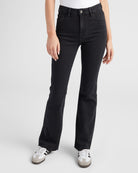 Jet Black $|& Hidden The Happi Raw Hem Flare - SOF Front