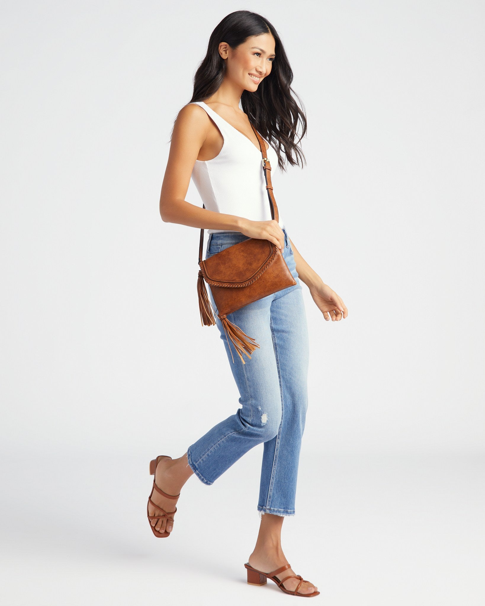 Brown $|& Jen & Co. Sloane Crossbody - SOF Full Front