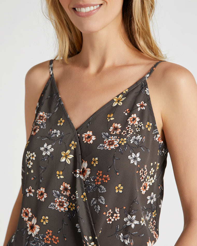 Green/Yellow Floral $|& West Kei Floral Woven Cami - SOF Detail