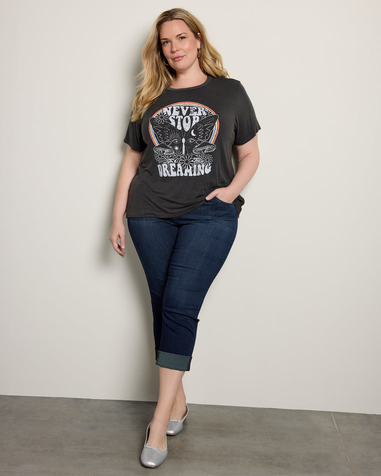 Charcoal $|& Polagram Never Stop Dreaming Graphic Tee - UGC On Fig