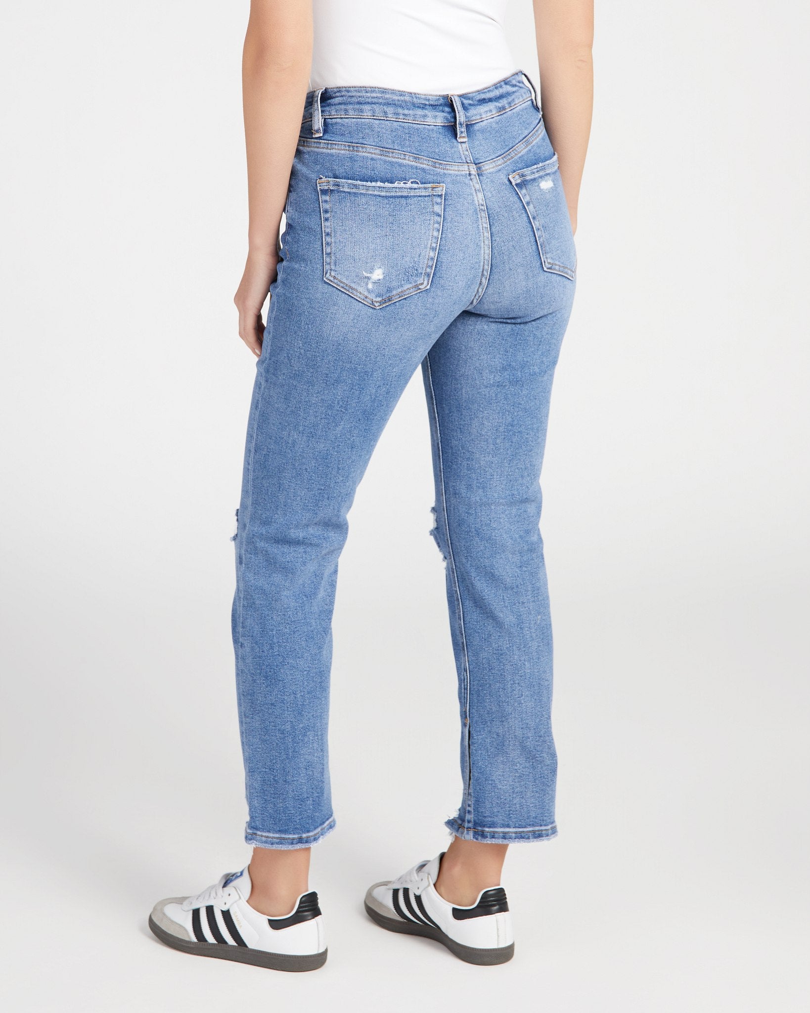 Under the Table $|& Mica Denim Mid Rise Ankle Straight Leg Jeans - SOF Back