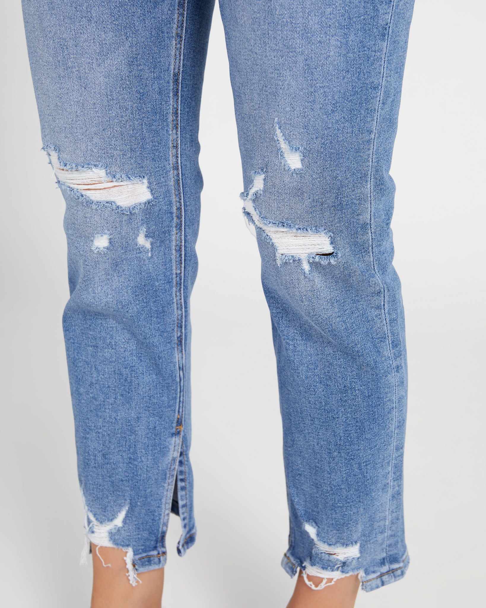 Under the Table $|& Mica Denim Mid Rise Ankle Straight Leg Jeans - SOF Detail
