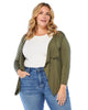 Plus Size Open Front Waterfall Cardigan