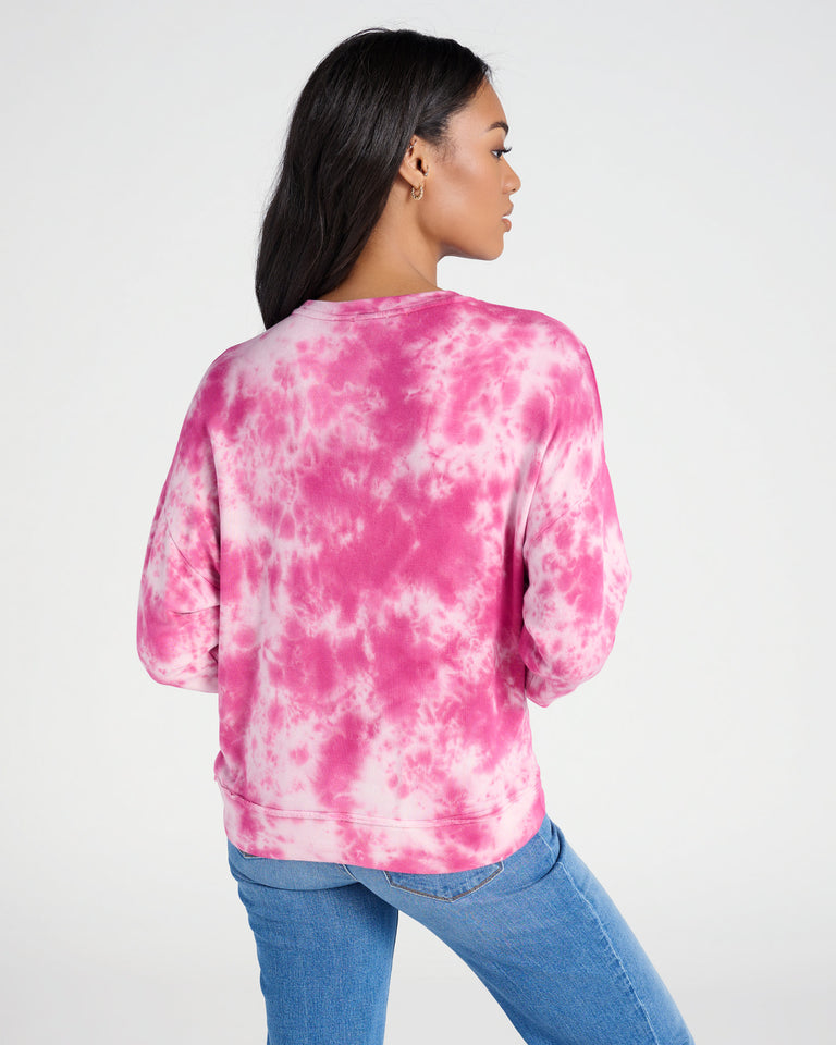 Coral Terrace Tie Dye Pocket Crew