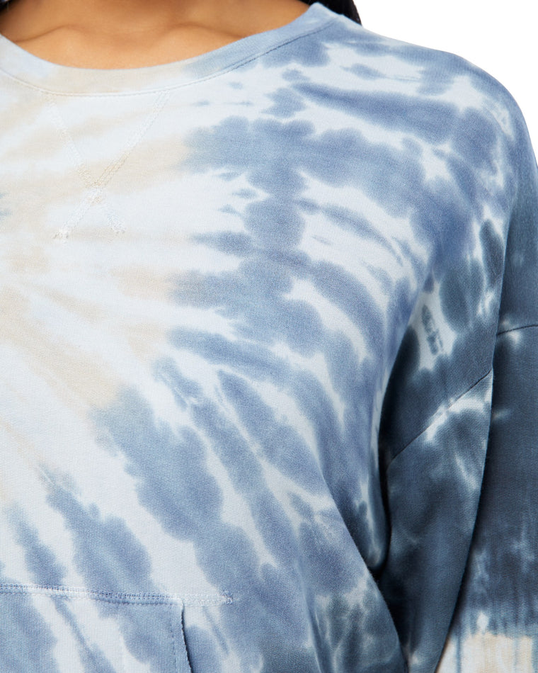 Water Trio Blue/Beige $|& 78 & Sunny Coral Terrace Tie Dye Pocket Crew - SOF Detail