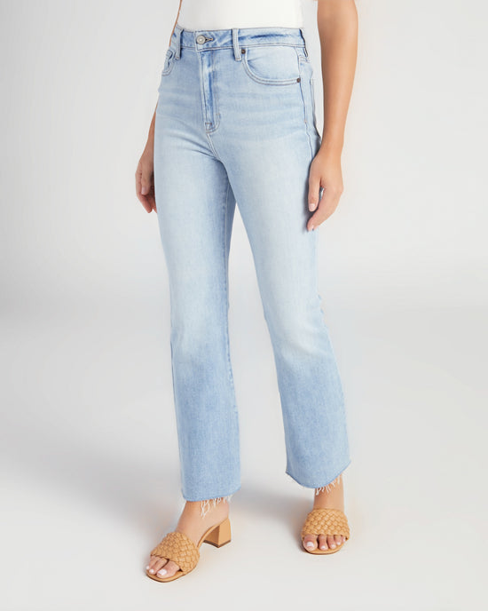 Light Blue $|& Hidden The Ryan High Rise Bootcut with Slit - SOF Front