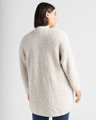 Cream $|& Bobeau Two Pocket Popcorn Cardigan - SOF Back