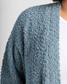 Light Peacock $|& Bobeau Two Pocket Popcorn Cardigan - SOF Detail