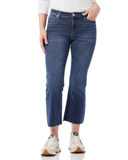Hannah Cropped Flare Jeans with Raw Hem