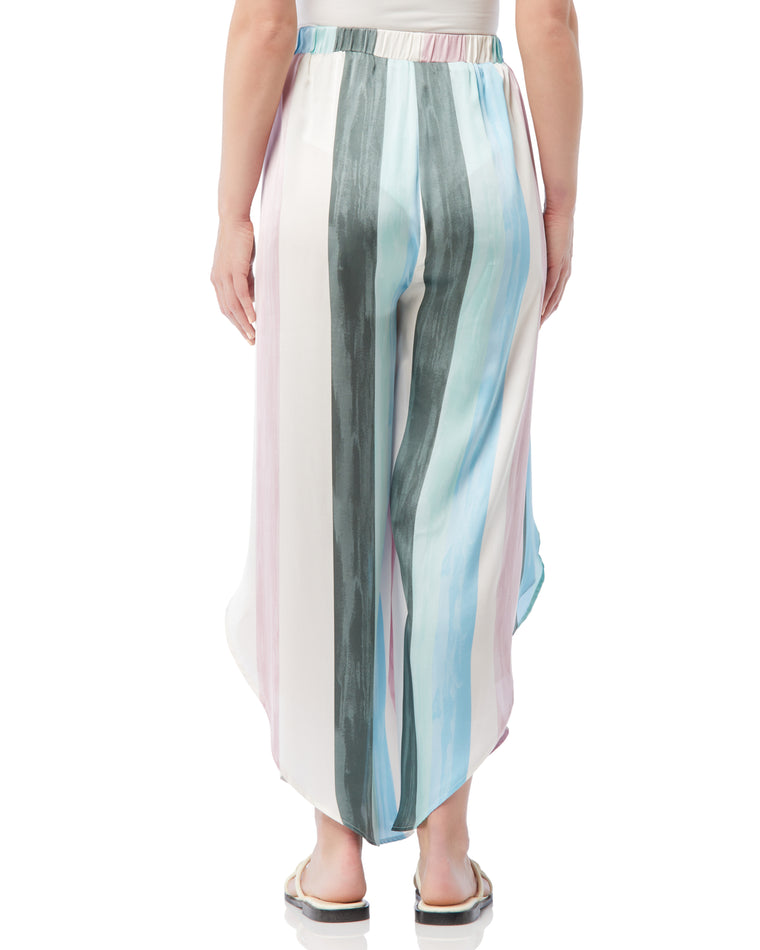 Aqua/Lilac $|& Mystree Multi Stripe Wrap Pant - SOF Back