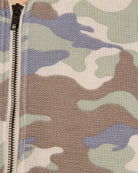 Sage $|& Hem & Thread Thermal Knit Camo Bomber Jacket - SOF Detail