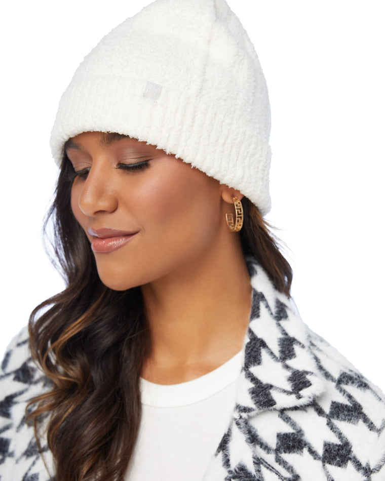 Cloud Ivory $|& Softies Marshmallow Ribbed Beanie - SOF Detail