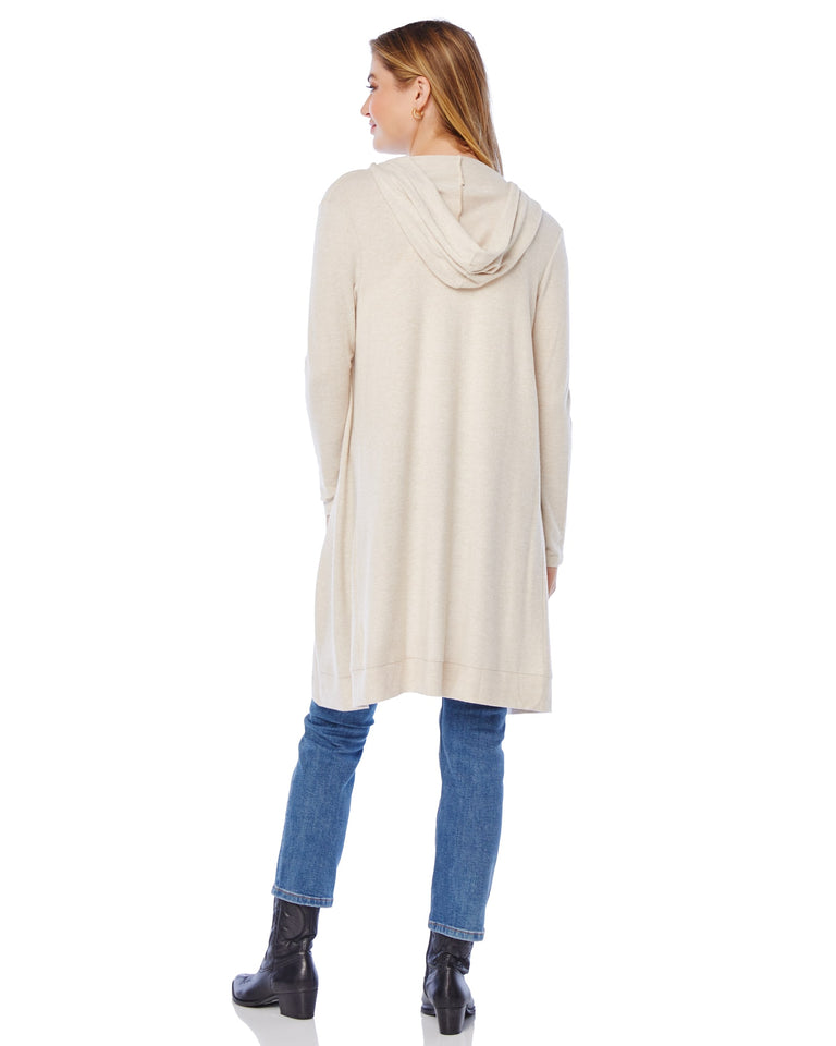 Brushed Hacci Hooded Cardigan