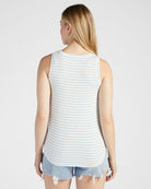 Sky Blue Stripe $|& Thread & Supply Sinclair Stripe Tank - SOF Back