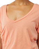 Melon $|& Z Supply Pocket Tee - SOF Detail