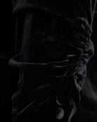 Black $|& Skies Are Blue Ruched Sleeve Velvet Blazer - SOF Detail