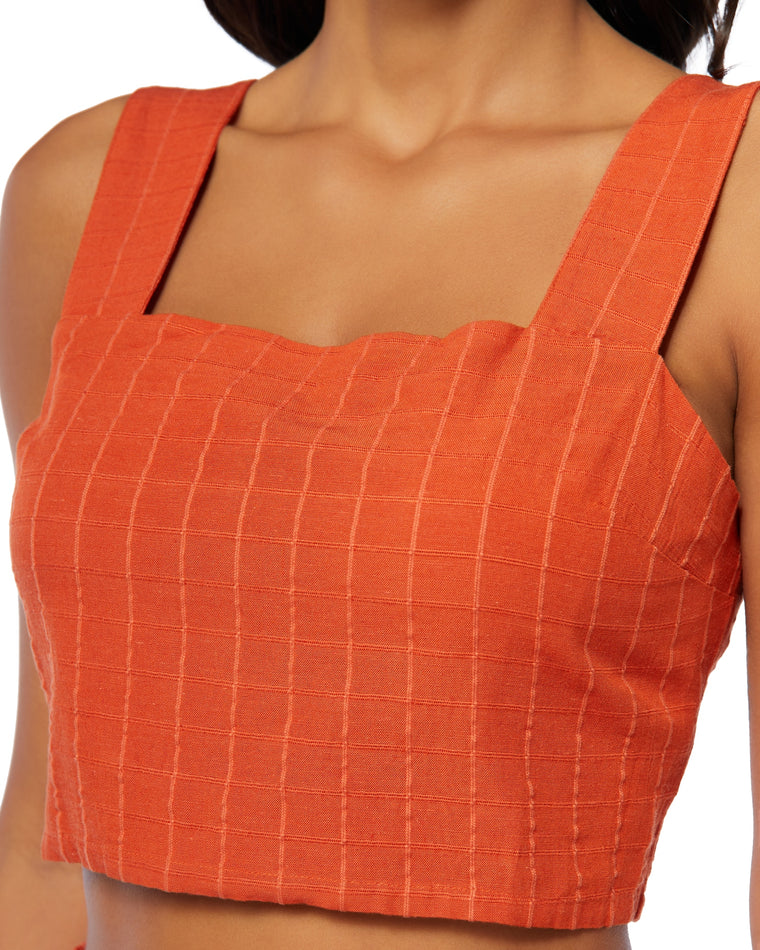 Oasis Cayenne Orange $|& The Normal Brand Freshwater Square Neck Tank - SOF Detail