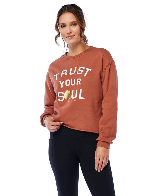 Clay Tank $|& Spiritual Gangster Trust Your Soul Mazzy Pullover - SOF Front