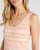 Sunkist Coral $|& Z Supply Sedona Stripe Sweater Dress - SOF Detail